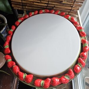Vintage Shafford Strawberry Cake Plate